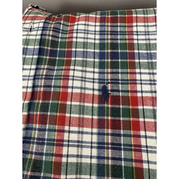 VTG Ralph Lauren XL Red Green Plaid The Big Shirt Oversized Cottagecore Preppy - Picture 6 of 10